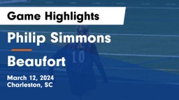 Philip Simmons  vs Beaufort  Game Highlights - March 12, 2024