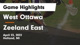 West Ottawa  vs Zeeland East  Game Highlights - April 23, 2022