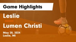 Leslie  vs Lumen Christi Game Highlights - May 28, 2024