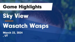 Sky View  vs Wasatch Wasps Game Highlights - March 22, 2024