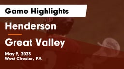Henderson  vs Great Valley  Game Highlights - May 9, 2023