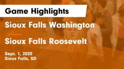 Sioux Falls Washington  vs Sioux Falls Roosevelt  Game Highlights - Sept. 1, 2020