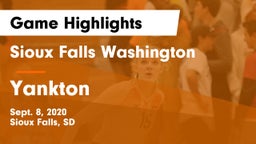 Sioux Falls Washington  vs Yankton  Game Highlights - Sept. 8, 2020