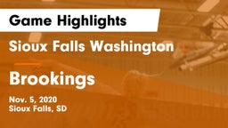 Sioux Falls Washington  vs Brookings  Game Highlights - Nov. 5, 2020