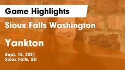 Sioux Falls Washington  vs Yankton  Game Highlights - Sept. 13, 2021