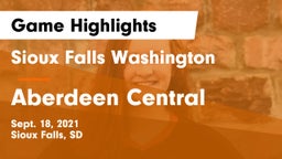 Sioux Falls Washington  vs Aberdeen Central  Game Highlights - Sept. 18, 2021