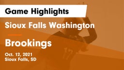Sioux Falls Washington  vs Brookings  Game Highlights - Oct. 12, 2021