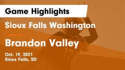 Sioux Falls Washington  vs Brandon Valley  Game Highlights - Oct. 19, 2021
