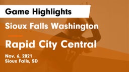 Sioux Falls Washington  vs Rapid City Central  Game Highlights - Nov. 6, 2021