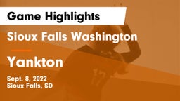 Sioux Falls Washington  vs Yankton  Game Highlights - Sept. 8, 2022
