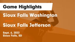 Sioux Falls Washington  vs Sioux Falls Jefferson  Game Highlights - Sept. 6, 2022