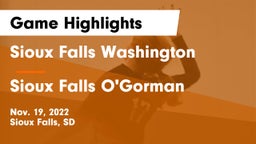 Sioux Falls Washington  vs Sioux Falls O'Gorman  Game Highlights - Nov. 19, 2022