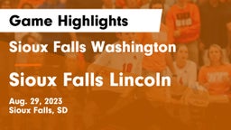 Sioux Falls Washington  vs Sioux Falls Lincoln  Game Highlights - Aug. 29, 2023