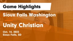 Sioux Falls Washington  vs Unity Christian Game Highlights - Oct. 14, 2023