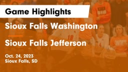 Sioux Falls Washington  vs Sioux Falls Jefferson  Game Highlights - Oct. 24, 2023
