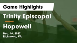 Trinity Episcopal  vs Hopewell Game Highlights - Dec. 16, 2017