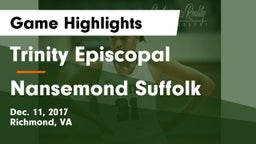 Trinity Episcopal  vs Nansemond Suffolk Game Highlights - Dec. 11, 2017