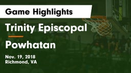 Trinity Episcopal  vs Powhatan  Game Highlights - Nov. 19, 2018