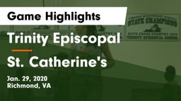 Trinity Episcopal  vs St. Catherine's  Game Highlights - Jan. 29, 2020