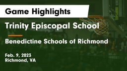 Trinity Episcopal School vs Benedictine Schools of Richmond Game Highlights - Feb. 9, 2023