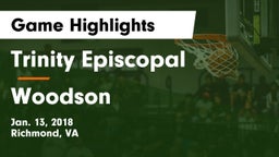Trinity Episcopal  vs Woodson  Game Highlights - Jan. 13, 2018