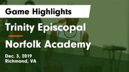 Trinity Episcopal  vs Norfolk Academy Game Highlights - Dec. 3, 2019
