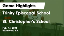 Trinity Episcopal School vs St. Christopher's School Game Highlights - Feb. 14, 2021