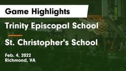 Trinity Episcopal School vs St. Christopher's School Game Highlights - Feb. 4, 2022