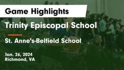 Trinity Episcopal School vs St. Anne's-Belfield School Game Highlights - Jan. 26, 2024