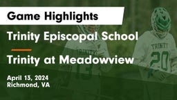 Trinity Episcopal School vs Trinity at Meadowview Game Highlights - April 13, 2024
