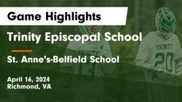 Trinity Episcopal School vs St. Anne's-Belfield School Game Highlights - April 16, 2024