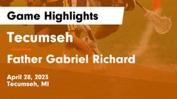 Tecumseh  vs Father Gabriel Richard  Game Highlights - April 28, 2023