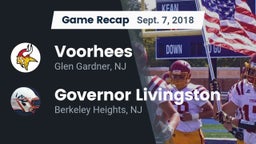 Recap: Voorhees  vs. Governor Livingston  2018