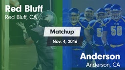 Matchup: Red Bluff High vs. Anderson  2016