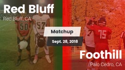 Matchup: Red Bluff High vs. Foothill  2018
