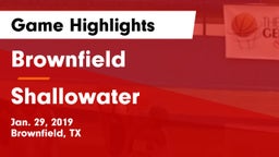 Brownfield  vs Shallowater  Game Highlights - Jan. 29, 2019