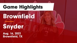 Brownfield  vs Snyder  Game Highlights - Aug. 16, 2022