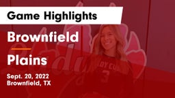 Brownfield  vs Plains  Game Highlights - Sept. 20, 2022