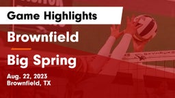 Brownfield  vs Big Spring  Game Highlights - Aug. 22, 2023