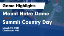 Mount Notre Dame  vs Summit Country Day Game Highlights - March 21, 2024