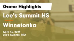 Lee's Summit HS vs Winnetonka  Game Highlights - April 16, 2024