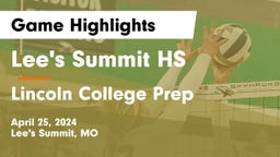 Lee's Summit HS vs Lincoln College Prep  Game Highlights - April 25, 2024