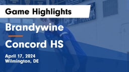 Brandywine  vs Concord HS Game Highlights - April 17, 2024