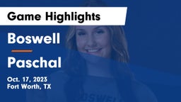 Boswell   vs Paschal  Game Highlights - Oct. 17, 2023