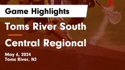 Toms River South  vs Central Regional  Game Highlights - May 6, 2024