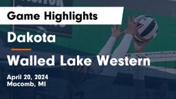 Dakota  vs Walled Lake Western  Game Highlights - April 20, 2024