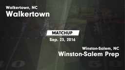 Matchup: Walkertown High vs. Winston-Salem Prep  2016