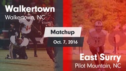 Matchup: Walkertown High vs. East Surry  2016