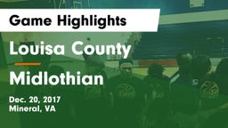 Louisa County  vs Midlothian  Game Highlights - Dec. 20, 2017