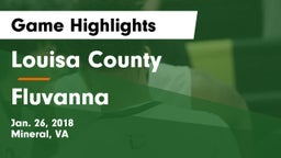 Louisa County  vs Fluvanna  Game Highlights - Jan. 26, 2018